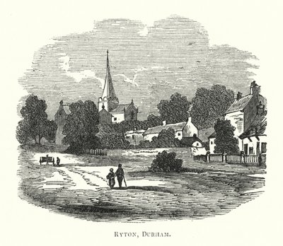 Ryton, Durham (grawerowanie) autorstwa English School