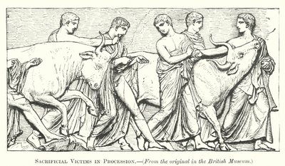 Ofiary w procesji (rycina) autorstwa English School