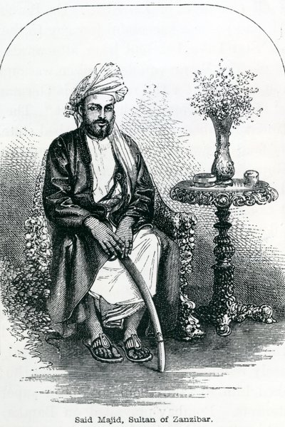 Said Majid, sułtan Zanzibaru (rycina) autorstwa English School