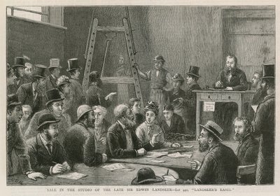 Wyprzedaż w pracowni śp. Sir Edwina Landseera autorstwa English School