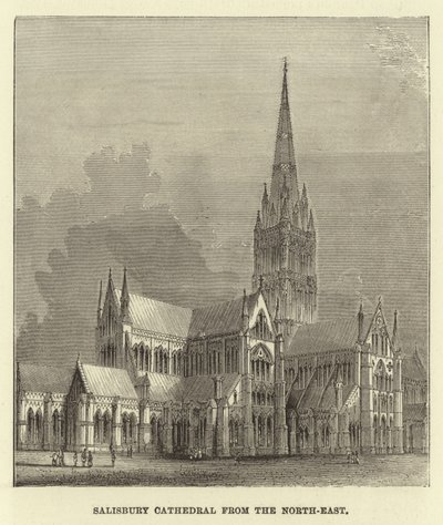 Katedra w Salisbury od strony północno-wschodniej autorstwa English School