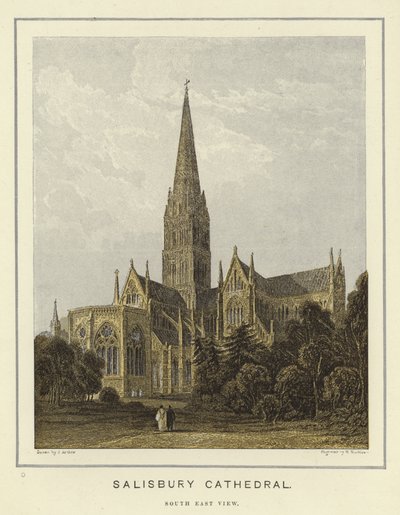 Katedra w Salisbury, widok na południowy wschód autorstwa English School