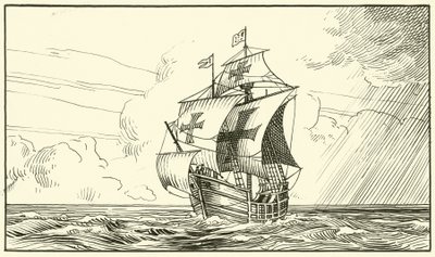 Santa Maria (tusz na papierze) autorstwa English School
