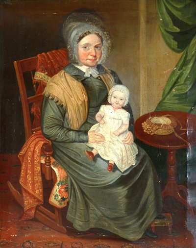 Sarah Barrett z dzieckiem autorstwa English School