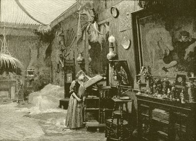 Sarah Bernhardt w swojej pracowni autorstwa English School