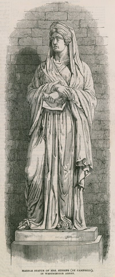 Pomnik Sarah Siddons w Opactwie Westminsterskim autorstwa English School