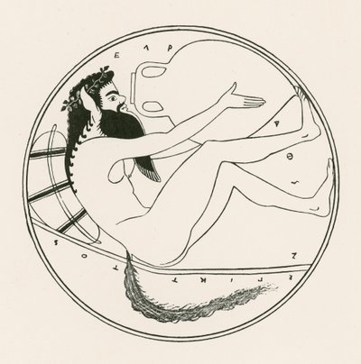 Satyr i amfora (rycina) autorstwa English School