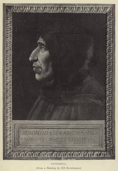 Savonarola (grawerowanie) autorstwa English School