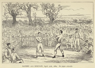 Sayers i Heenan, 17 kwietnia 1860 autorstwa English School