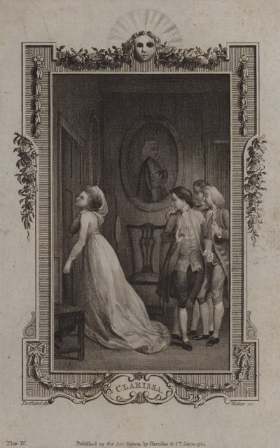 Scena z Clarissy — Samuel Richardson autorstwa English School