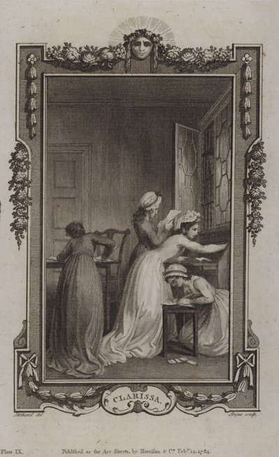 Scena z Clarissy — Samuel Richardson autorstwa English School