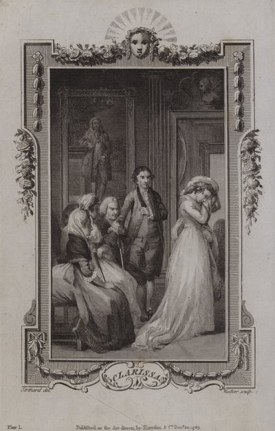 Scena z Clarissy — Samuel Richardson autorstwa English School