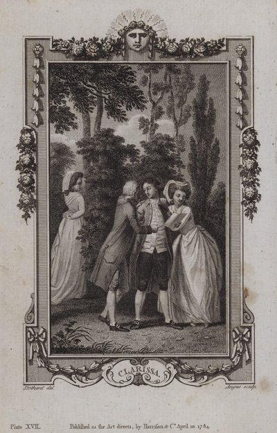 Scena z Clarissy — Samuel Richardson autorstwa English School