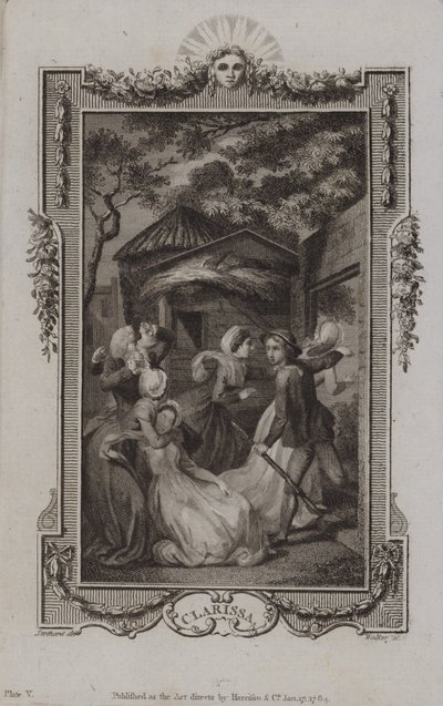 Scena z Clarissy — Samuel Richardson autorstwa English School