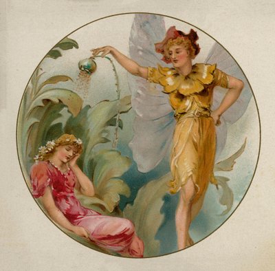 Scena ze Snu nocy letniej Szekspira (chromolitho) autorstwa English School