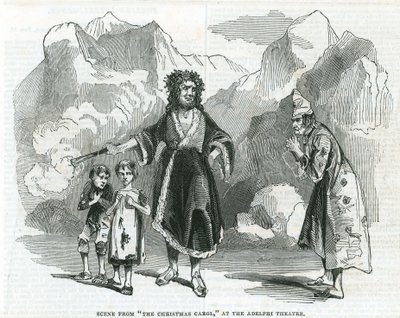 Scena z Opowieści wigilijnej w Teatrze Adelphi autorstwa English School