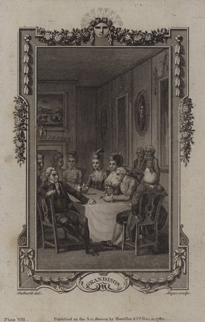 Scena z Historii Sir Charlesa Grandisona autorstwa Samuela Richardsona autorstwa English School