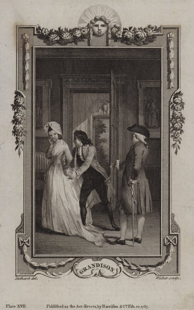 Scena z Historii Sir Charlesa Grandisona autorstwa Samuela Richardsona autorstwa English School