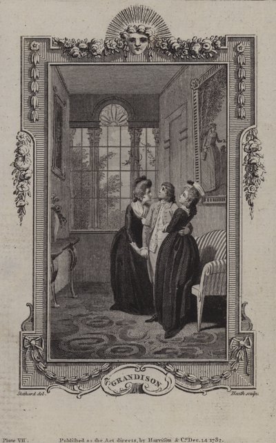 Scena z Historii Sir Charlesa Grandisona autorstwa Samuela Richardsona autorstwa English School
