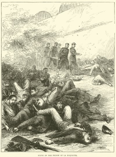 Scena w więzieniu La Roquette, 1871 autorstwa English School