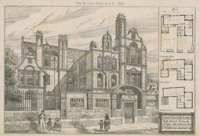 Rada Szkolna dla Londynu, High Street Schools, Stoke Newington, Londyn autorstwa English School