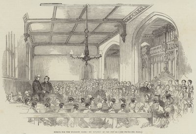 Szkoła dla Ubogich Niewidomych, Egzamin Uczniów (grafika) autorstwa English School