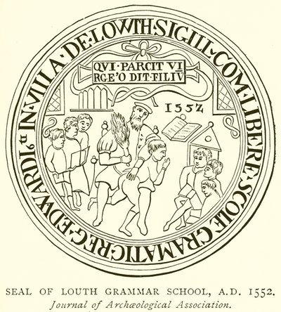 Pieczęć Louth Grammar School, AD 1552 autorstwa English School