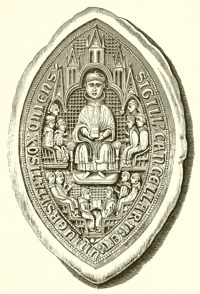 Pieczęć Uniwersytetu Oksfordzkiego, ok. 1300 autorstwa English School