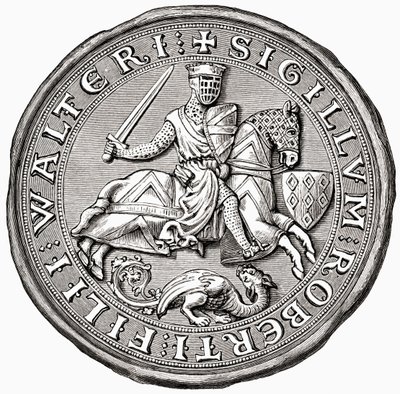 Pieczęć Roberta Fitzwaltera z „Krótkiej historii Anglików” J.R. Greena, opublikowanej w 1893 r. autorstwa English School