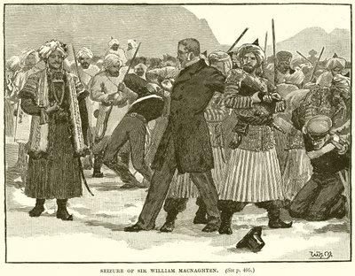 Zajęcie Sir Williama Macnaghtena autorstwa English School