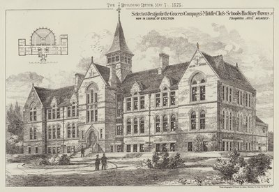 Wybrany projekt dla gimnazjów firmy spożywczej, Hackney Downs, obecnie w trakcie montażu (grawerowanie) autorstwa English School