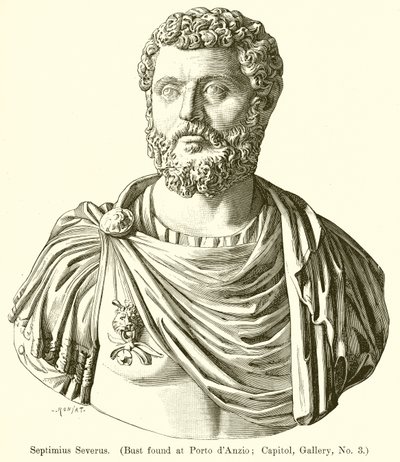 Septymiusza Sewera. (Popiersie znalezione w Porto dAnzio; Capitol, Gallery, nr 3) autorstwa English School