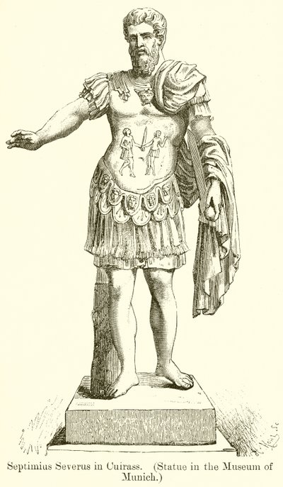 Septymiusza Sewera w kirysie. (Pomnik w Muzeum w Monachium) autorstwa English School