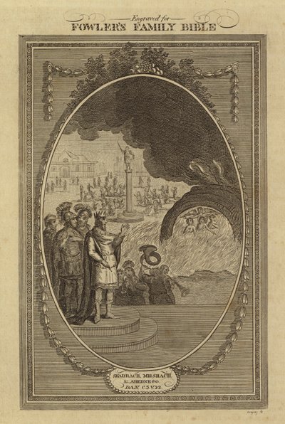 Szadrach, Meszach i Abed-Nego, Daniel, rozdział 3, werset 22 (rycina) autorstwa English School