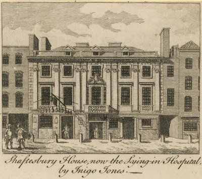 Shaftesbury House, obecnie leżący w szpitalu, zaprojektowany przez Inigo Jonesa autorstwa English School