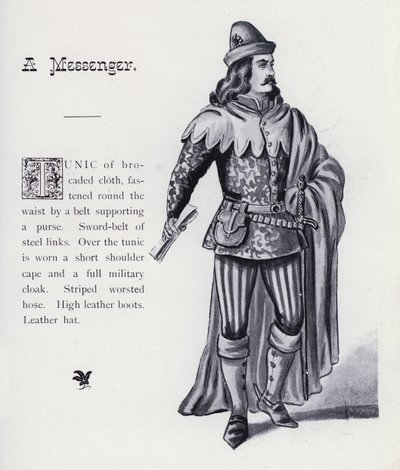 Król Ryszard III Szekspira: Posłaniec (lito) autorstwa English School
