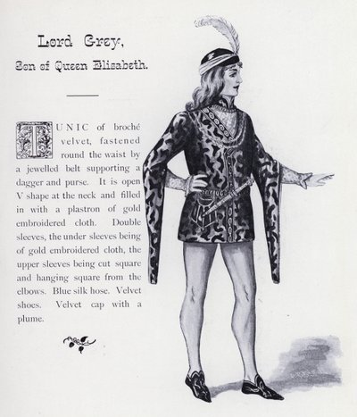 Król Ryszard III Szekspira: Lord Grey, syn królowej Elżbiety (lito) autorstwa English School