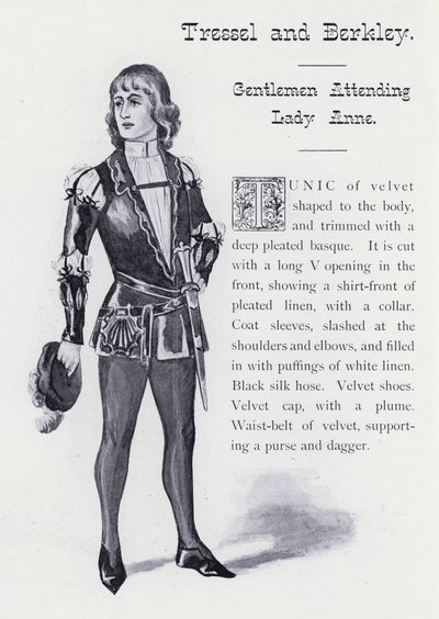 Król Ryszard III Szekspira: Tressel i Berkley, Panowie z Lady Anne (lito) autorstwa English School