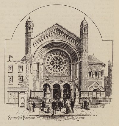 Shoreditch Tabernacle (grawerunek) autorstwa English School