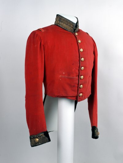Kurt krótkoogoniasty, 5. (Princess Charlotte of Wales) Dragon Guards, ok. 1854 (tkanina z wełny, złoty drut i haftowany ornament) autorstwa English School