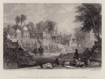 Shrine of Raiman Shah Doola, Ellichpur (kolor lito) autorstwa English School