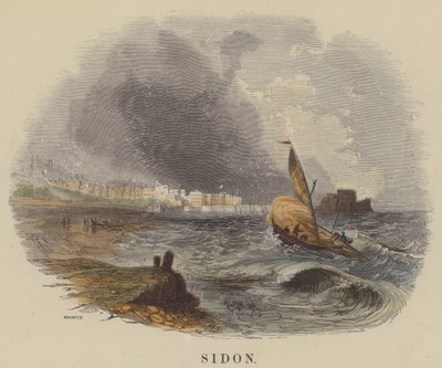 Sydon (kolorowy grawer) autorstwa English School