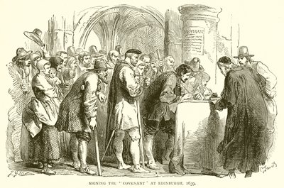 Podpisanie Przymierza w Edynburgu, 1639 autorstwa English School