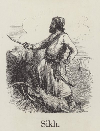 Sikh (Grawerowanie) autorstwa English School