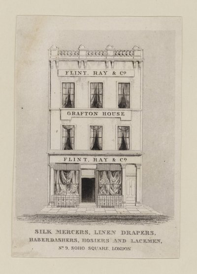 Silk Mercer, Flint Ray & Co, karta handlowa autorstwa English School