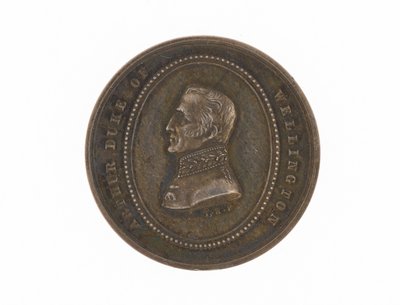 Srebrny medal upamiętniający śmierć księcia Wellington, 1852 r. autorstwa English School