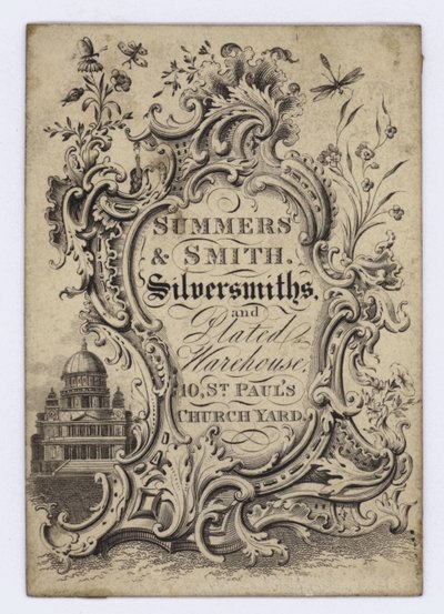 Złotnicy, Summers & Smith, karta handlowa autorstwa English School