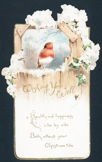 Śpiewająca Robin, Kartka Świąteczna autorstwa English School