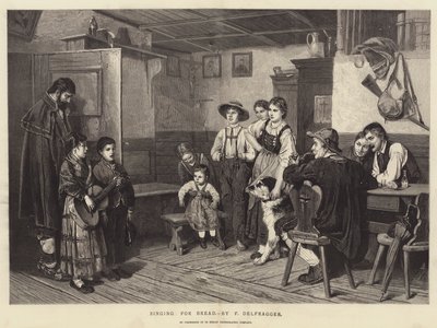 Śpiewanie chleba (grawerowanie) autorstwa English School