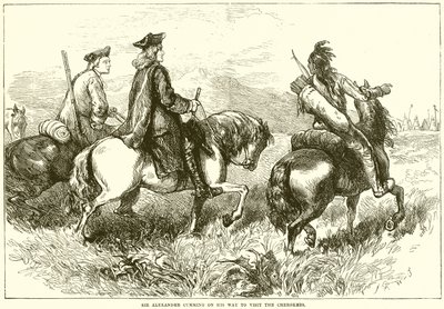 Sir Alexander Cumming w drodze do Czirokezów autorstwa English School